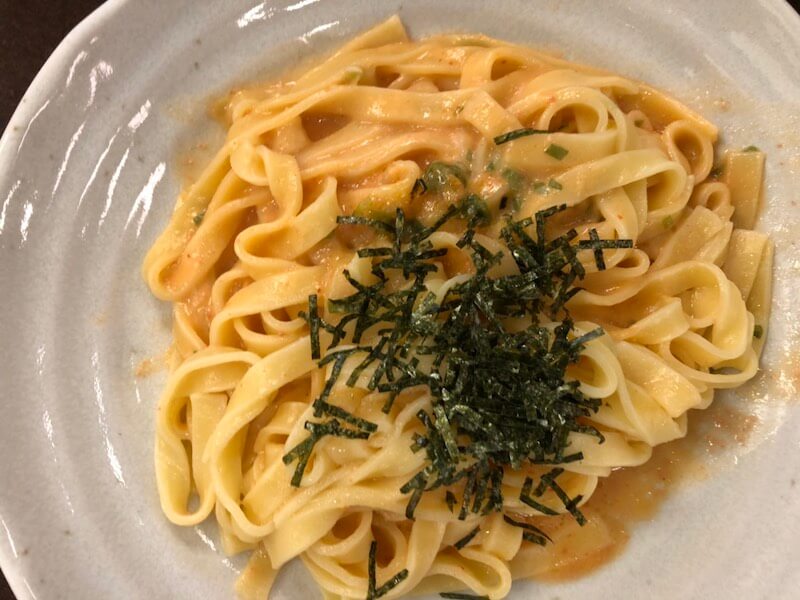 青ネギときざみ海苔の明太子クリーム